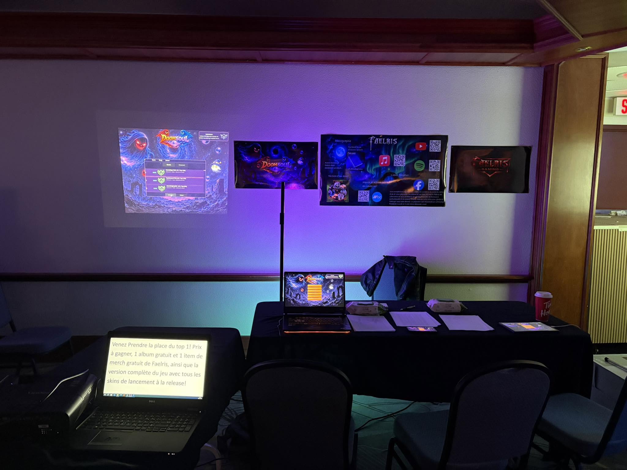 Doomsoul booth at Gameover in Saguenay